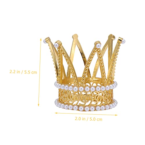 Abaodam 8 Piezas Adornos De Corona Topper De La Torta Decoración Accesorio De Foto Tiara Nupcial Apoyo De La Torta De La Tiara Aleación Ingredientes Novia Pastel De Cumpleaños