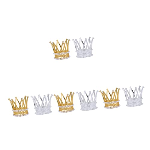 Abaodam 8 Piezas Adornos De Corona Topper De La Torta Decoración Accesorio De Foto Tiara Nupcial Apoyo De La Torta De La Tiara Aleación Ingredientes Novia Pastel De Cumpleaños