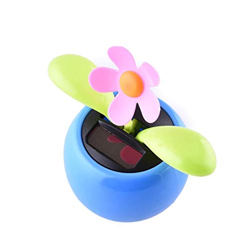 ACEACE Coche Lindo Swing Solar Powered Dancing Flower Toys Girasol Flip Flap Bobble Plant Swing (Color Name : Red)