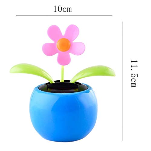 ACEACE Coche Lindo Swing Solar Powered Dancing Flower Toys Girasol Flip Flap Bobble Plant Swing (Color Name : Red)