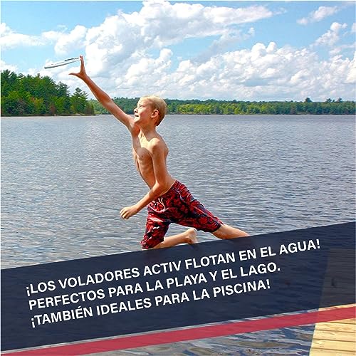 Activ Life Active Flyer: Anillos de Frisbee Que Brillan en la Oscuridad: ¡diversión al Aire Libre para niños, niños o niñas de Todas Las Edades! 2 Paquetes