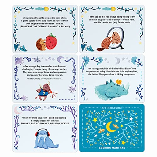 Afirmators! Mantras Noche - Cartas de afirmación de Noche Baraja de Afirmación y Tarjetas de Meditación (30 Cartas)