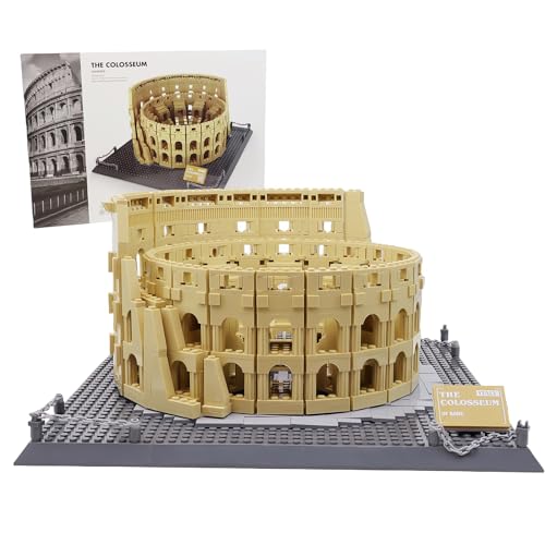 Aigidusansu Conjunto de bloques de construcción modelo 3D de Coliseo Romano, 5594 piezas de arquitectura mundial micro mini bloques de diamante, juguete de construcción para regalo de niños