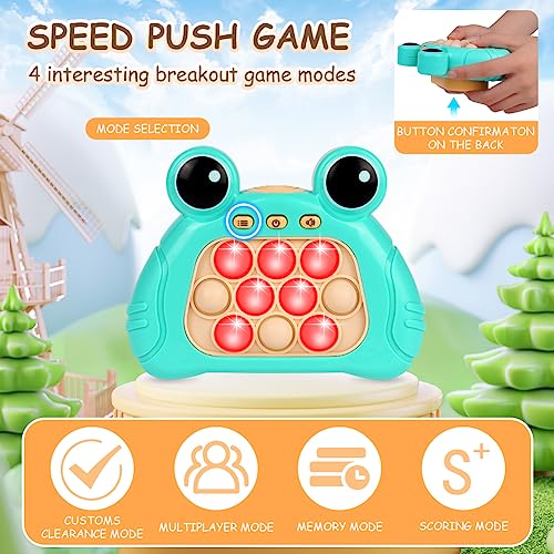 Ainiv Consola de Juegos Burbujas de Empuje rápido, Sensory Fidget Toys For Kids, Pop Push it Fidget Toy, Descompresión Breakthrough Puzzle Pop it Game, Máquina de Juego de Rompecabezas innovadora