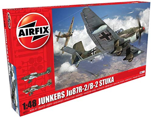 Airfix-Ju87r-2/b-2,Junkers Model Kit, Color Rojo (Hornby Hobbies LTD A07115)