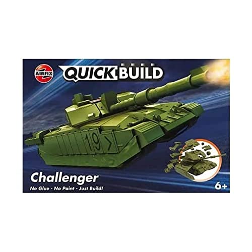 Airfix- Tanque Challenger de construcción rápida Tanker Model Railway Toy, Color Verde (Hornby Hobbies LTD J6022)