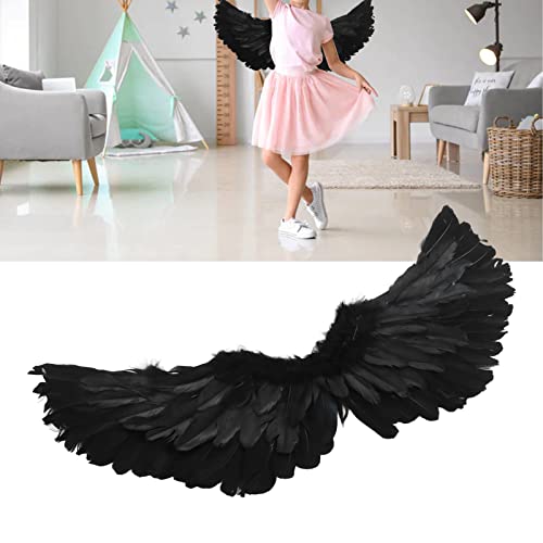 Alas de diablo para adultos, disfraces de Halloween de ángel negro para mujer, banda elástica, plumas, alas de ángel, disfraz de arte, escenario, Halloween, cosplay, alas para niños y adultos