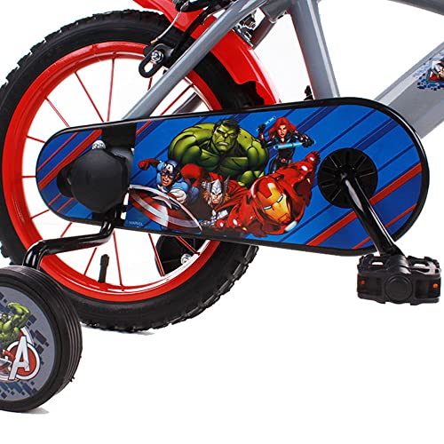 albri Bicicleta de niño Pulgadas de los Avengers, Unisex niños, Turquesa, 14 pollici