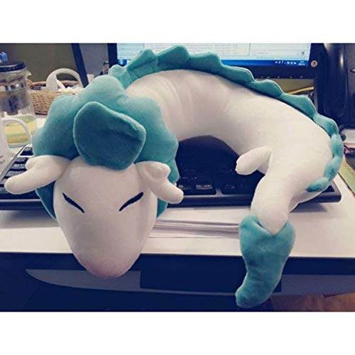 Almohada de juguete de peluche de 28 cm, animación de dragón de dibujos animados de moda Hayao Miyazaki El viaje de Chihiro lindo regalo de peluche en forma de U