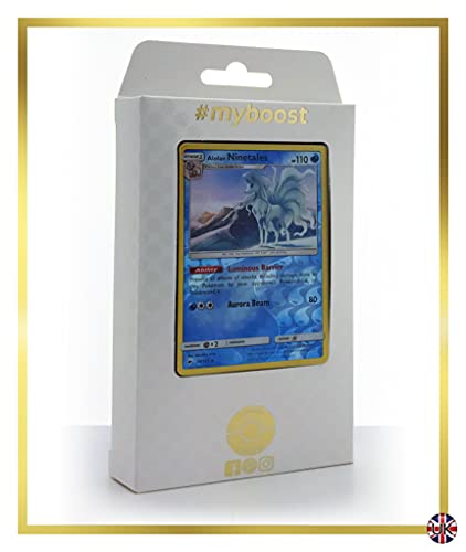 Alolan Ninetales (Ninetales de Alola) 28/147 Holo Reverse - #myboost X Sun & Moon 3 Burning Shadows - Box de 10 cartas Pokémon Inglesas