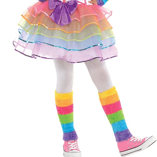 amscan 842746-55 Vestido de unicornio arcoíris con diadema y calentadores-Edad 4-6 años-1 PC