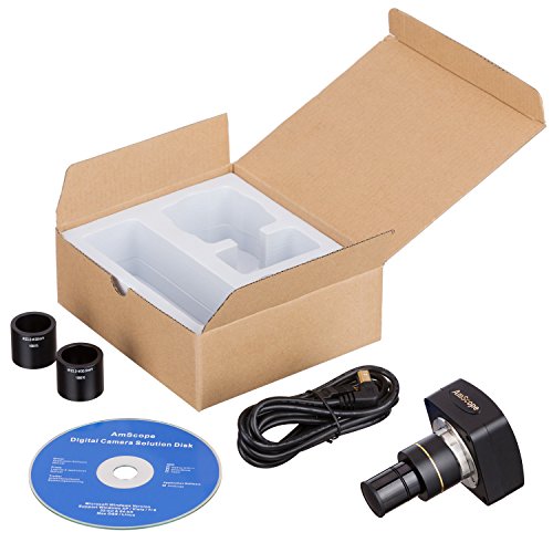 AmScope - 3 M P USB 2.0 Color CMOS C-Mount Microscope Camera with Reduction Lens - MU300