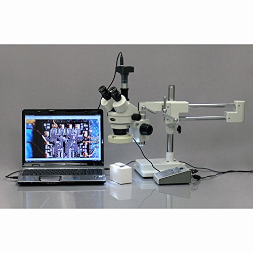 AmScope - 3 M P USB 2.0 Color CMOS C-Mount Microscope Camera with Reduction Lens - MU300