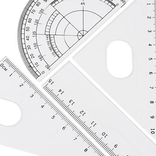 Andux Zone Geometría Brújula Conjunto de artículos para estudiantes Dibujo Prueba Enseñanza Regla Compases Placa triangular Conjunto matemático XXTZ-01