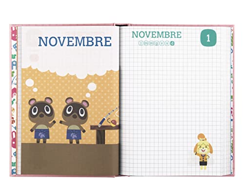 ANIMAL CROSSING Diario de 12 meses estándar, multicolor