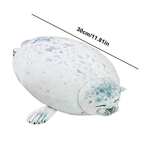 Animal de peluche de foca grande, lindo peluche de foca gordita, almohada de foca regordeta grande, peluche de perro, encantador animal del océano, regalos para aliviar el estrés, muñeco de foca oceán