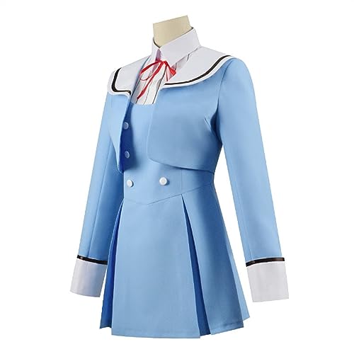 Anime Hi-gh-Rise inv-asion shi-nzaki Kuon Cosplay disfraz falda conjunto uniforme escolar Halloween carnaval traje marinero (Color : A, Size : S)