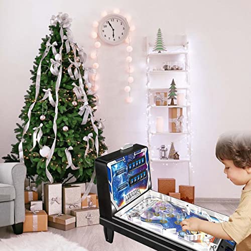 ANSNOW Máquina de Pinball Electrónica Juego de Arcade de Mesa Máquina de Pinball Portátil con Música Ligera Y Marcador Led, Actividades Familiares para Padres E Hijos, para Fiesta de Cumpleaños Navi