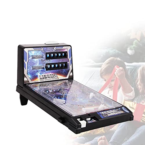 ANSNOW Máquina de Pinball Electrónica Juego de Arcade de Mesa Máquina de Pinball Portátil con Música Ligera Y Marcador Led, Actividades Familiares para Padres E Hijos, para Fiesta de Cumpleaños Navi