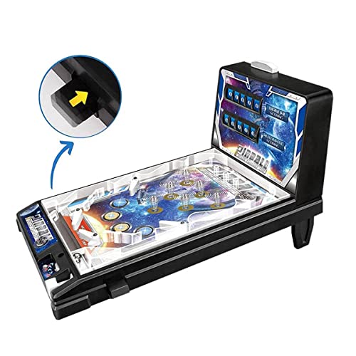 ANSNOW Máquina de Pinball Electrónica Juego de Arcade de Mesa Máquina de Pinball Portátil con Música Ligera Y Marcador Led, Actividades Familiares para Padres E Hijos, para Fiesta de Cumpleaños Navi