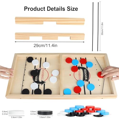 Aolieh Fast Sling Puck Game Paced, Juego de Mesa de Hockey,Table Desktop Battle, Winner Juegos de Mesa Juguetes para Adultos Juego de Mesa de ajedrez Interactivo para Padres e Hijos (56 * 30CM)