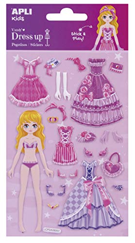 APLI Kids 17605 - Pegatinas Dress up 3D Candy 1 hoja