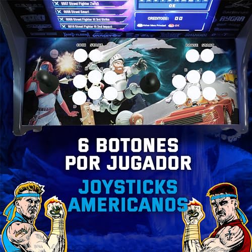 Arcade recreativa, Incluye 9.800 Juegos, Joysticks Arcade de Tipo Americano con 6 Botones de Juego, Incluye Placa Pandora DX 2 Plus, Posibilidad de Jugar hasta 4 Jugadores, Modelo Dragon