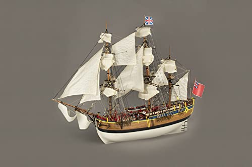 Artesanía Latina - Maqueta de Barco en Madera - Barco Carguero y de Investigación Inglés, HMS Endeavour - Modelo 22520, Escala 1:65 - Maquetas para Montar - Nivel Avanzado