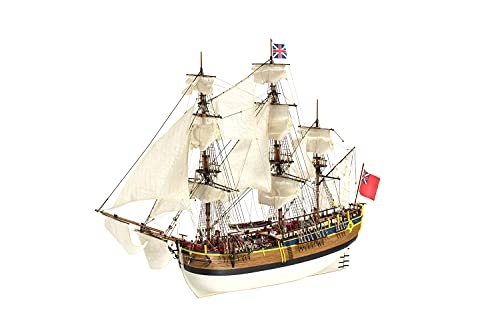 Artesanía Latina - Maqueta de Barco en Madera - Barco Carguero y de Investigación Inglés, HMS Endeavour - Modelo 22520, Escala 1:65 - Maquetas para Montar - Nivel Avanzado