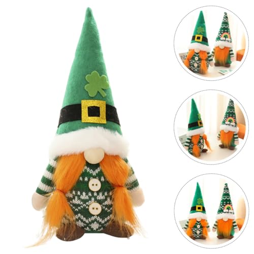 Artibetter 4 Piezas Muñeca Irlandesa Muñeca Enana para El Hogar Gnomos Verdes Escandinavos Irlandeses Gnomos De La Suerte Festival Muñeca Decoración Día De Patricio Muñeca De Estilo Gnomos