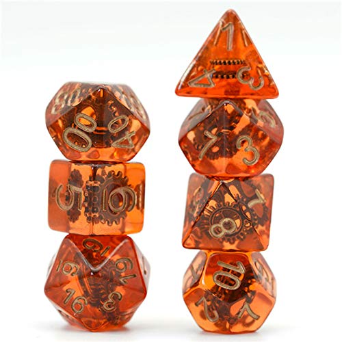 Artificer's Dream Cog/Gear Dice Steampunk Polyhedral D&D dados para mazmorras y dragones y RPG de mesa