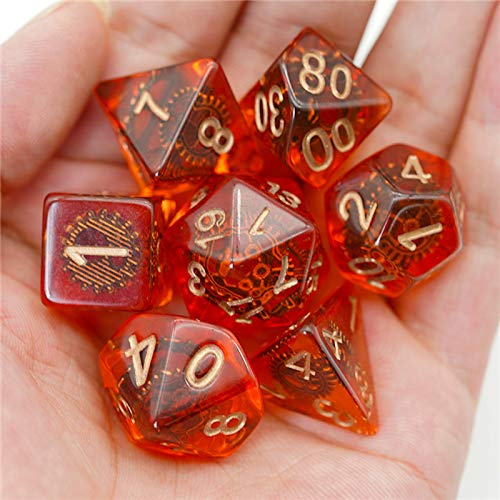 Artificer's Dream Cog/Gear Dice Steampunk Polyhedral D&D dados para mazmorras y dragones y RPG de mesa