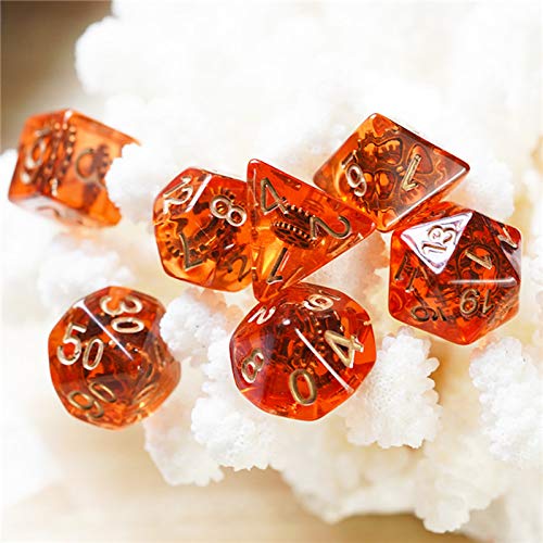 Artificer's Dream Cog/Gear Dice Steampunk Polyhedral D&D dados para mazmorras y dragones y RPG de mesa