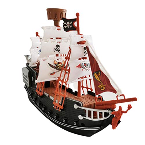 ARTOCT Juguete de simulación de Barco Pirata para niños, Figuras de Modelo de Barco Pirata de Seguridad Pirata para niños, Adornos para el hogar de Juguete para niños