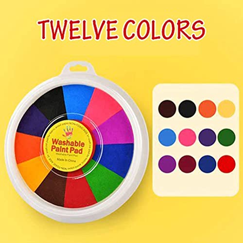 Asarly Funny Finger Painting Kit and Book, 12/25 Color Washable Finger Drawing with Finger Paint Book, Easy Clean & Non Toxic Paint Toys for Kids Early Learning School Home Painting