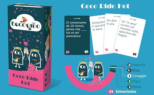 Asmodee Coco Rido: Hot, Divertido Juego de Mesa para Adultos, Black Humor, 18-99 Años, Edición En Italiano