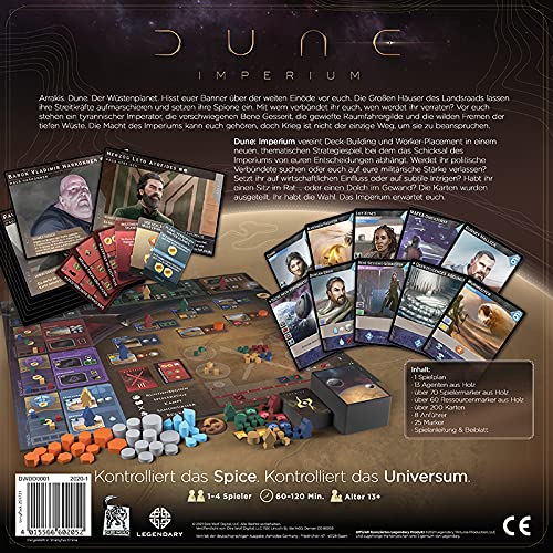 Asmodee | Dire Wolf Digital | Dune: Imperium | Juego básico | Nombrado para Conocer el año 2022 | Juego de Estrategia | 1-4 Jugadores | Desde 13+ años | 60-120 Minutos | Español