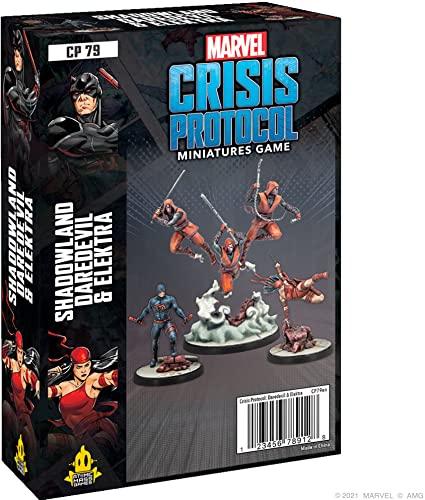 Atomic Mass Games Marvel Crisis Protocol - Shadowland Daredevil Elektra - Juego de Miniaturas en Inglés, FFGCP79