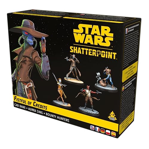 Atomic Mass Games Star Wars Shatterpoint - Fistful of Credits Cad Bane Squad Pack - Juego de Miniaturas en Multilenguaje (Incluye Español)