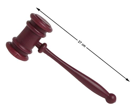 Atosa Atosa-56513 56513-Martillo unisex para disfraz de policías y prisioneros, marrón, color, talla única (56513)