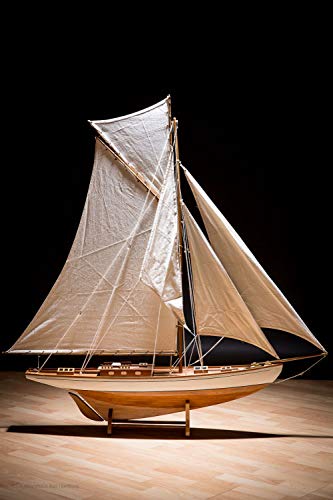 aubaho Nave Modelo yate de Vela Barco de Madera de Barco velero 135cm no Hay Kit