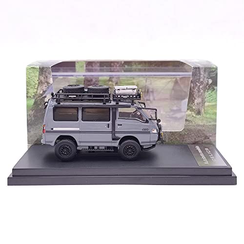 Autobots Modelos 1:64 para Mitsubishi Delica 4X4 Star Wagon Van Advanced Diecast Car Miniatura Vehículo Hobby Regalos coleccionables (Gris)