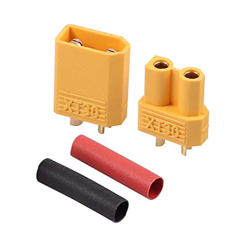 AUTOUTLET 10 Pares XT30 Conectores de Bala Macho y Hembra XT-30 Enchufes de Alimentación con Termorretráctil para Batería RC Lipo para RC Vehículos Drones Aviones