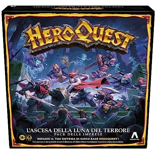 Avalon Hill, HeroQuest, Enterprise Pack The Rise of the Moon of Terror, para jugar necesitas tener el sistema de juego básico HeroQuest, juego de rol