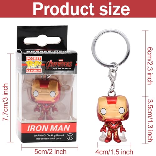 Avengers Llavero Personalizado Llavero Anime Marvel Cartoon Accesorios Llaveros Creativo Colgante de Dibujos llavero para de para Llavero Chica Lienzo Bolsa Coche Colgante Llavero Baratijas 2pcs