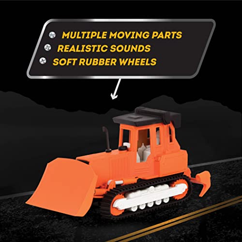 B. Driven by Battat WH1012Z Micro Bulldozer Rastrillo, Pala y Sonido Realista - Camiones y Juguetes de construcción para niños de 3 años en adelante, Multicolor