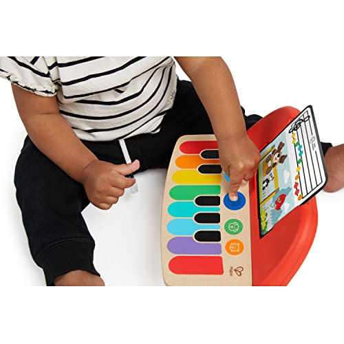 Baby Einstein, Hape, Cal's First Melodies Magic Touch Piano, juguete musical de madera, instrumentos musicales electrónicos para niños, 6 melodías, 4 modos, 3 partituras, a partir de 6 meses