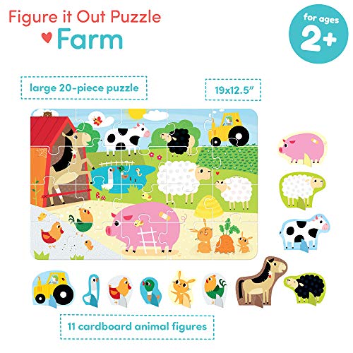 Banana Panda - Figure It out Puzzle - Farm - Puzzle para Principiantes con Figuras de Animales - para niños a Partir de 2 años, Multicolor, 31 Unidades (1 Unidad)