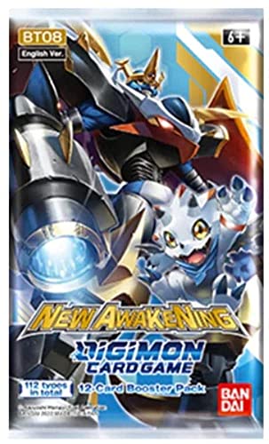 Bandai Caja de Refuerzo Digimon English TCG New Hero [BT08] 2022-24 Paquetes o 12 Tarjetas Cada uno, BCL2611042