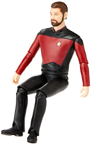 Bandai Figura de acción de Star Trek Commander Will Riker de 5 pulgadas de Commander Riker Star Trek The Next Generation | Figura articulada de juguete Star Trek TNG | Regalos de Star Trek y mercancía